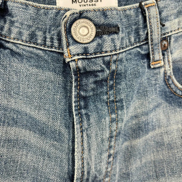 Moussy Vintage Carter Friend Jeans Blue Distressed High Rise Relaxed Jeans 27 - Picture 4 of 16